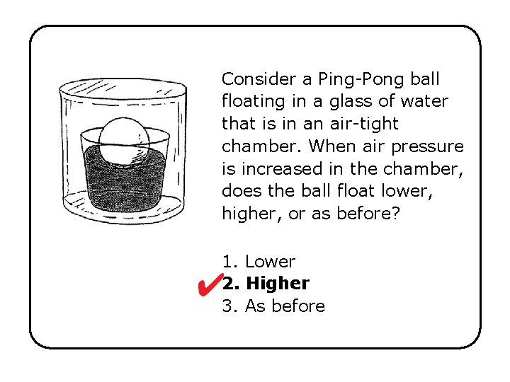 Consider a Ping-Pong ball floating in a glass of water that is in an