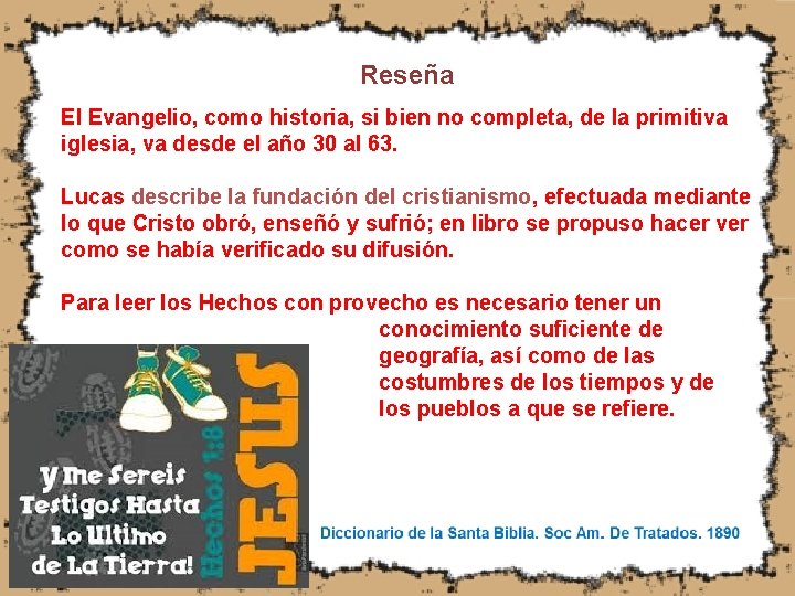 Reseña El Evangelio, como historia, si bien no completa, de la primitiva iglesia, va