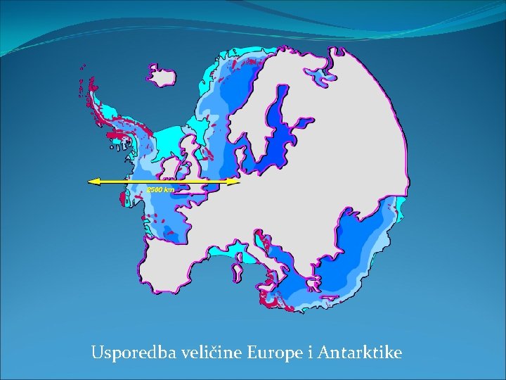 Usporedba veličine Europe i Antarktike 