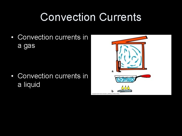 Convection Currents • Convection currents in a gas • Convection currents in a liquid