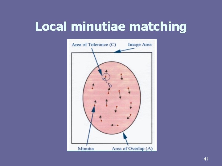 Local minutiae matching 41 