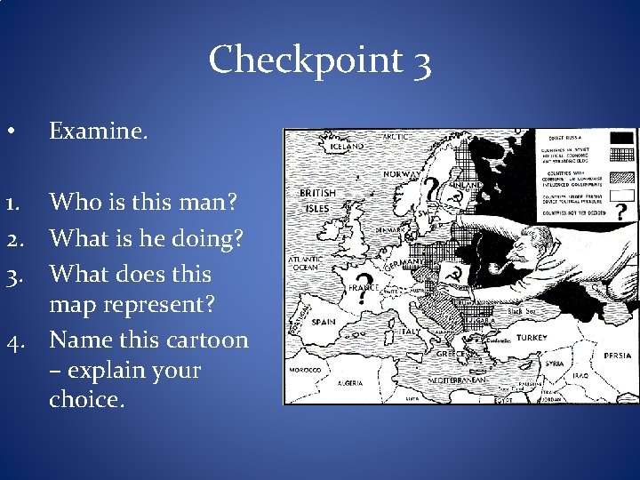 Checkpoint 3 • Examine. 1. Who is this man? 2. What is he doing?