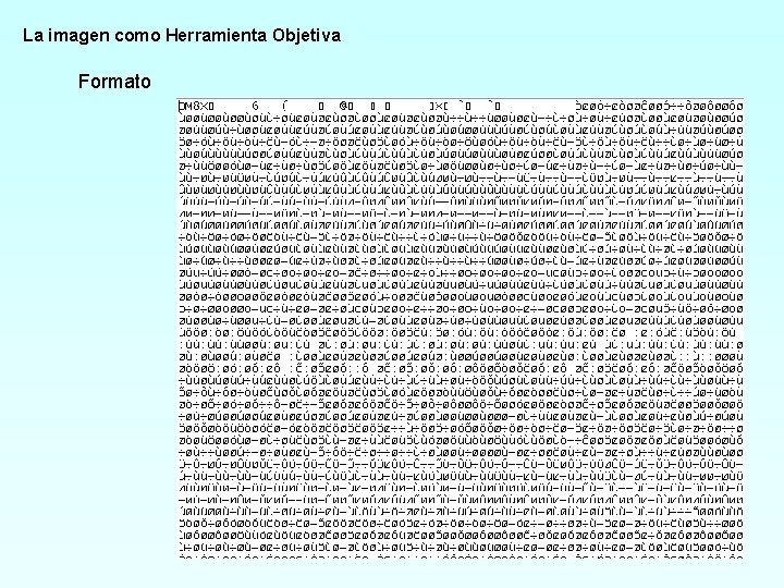 La imagen como Herramienta Objetiva Formato 