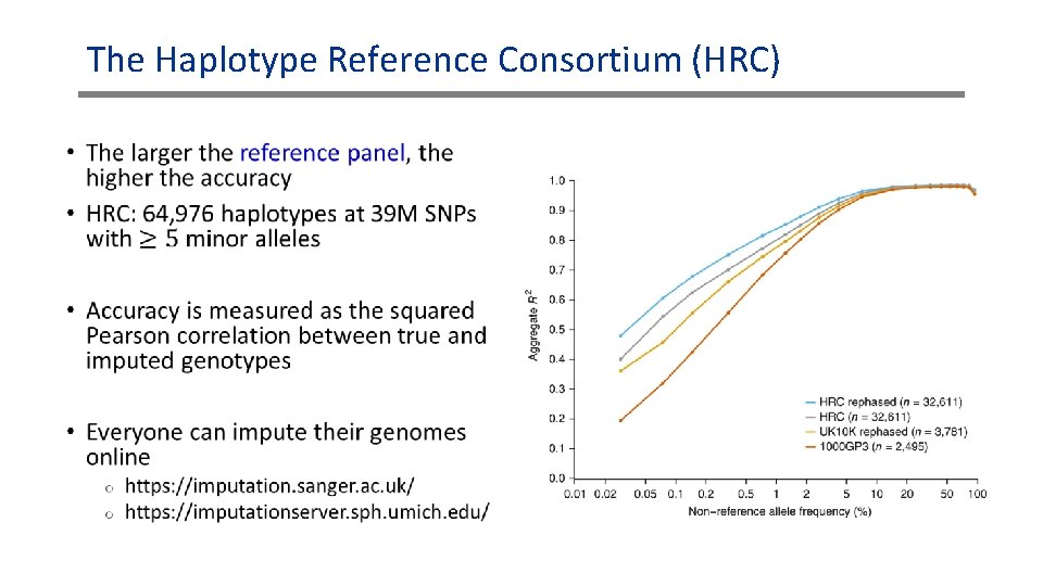 The Haplotype Reference Consortium (HRC) • The Haplotype Reference Consortium (HRC) •
