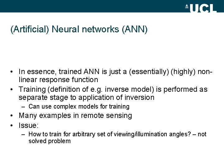 (Artificial) Neural networks (ANN) • In essence, trained ANN is just a (essentially) (highly)