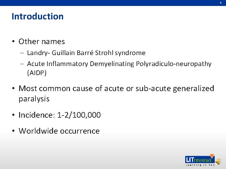 GuillainBarr Syndrome Authors Tushar Gosavi ShihHui LIM Level