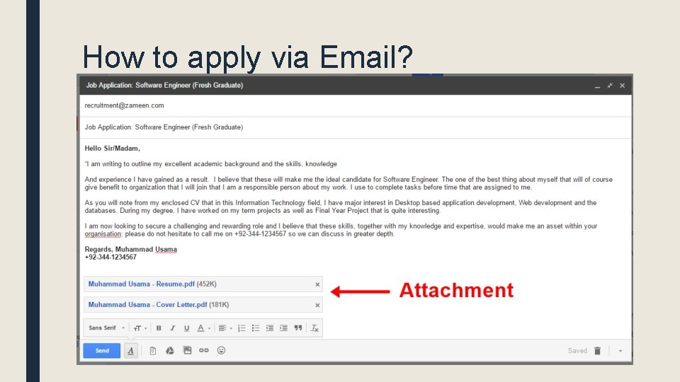How to apply via Email? 