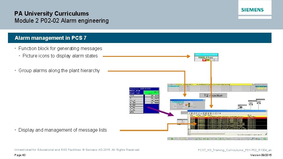 PA University Curriculums Module 2 P 02 -02 Alarm engineering Alarm management in PCS