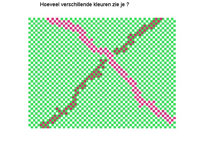 Hoeveel verschillende kleuren zie je ? 