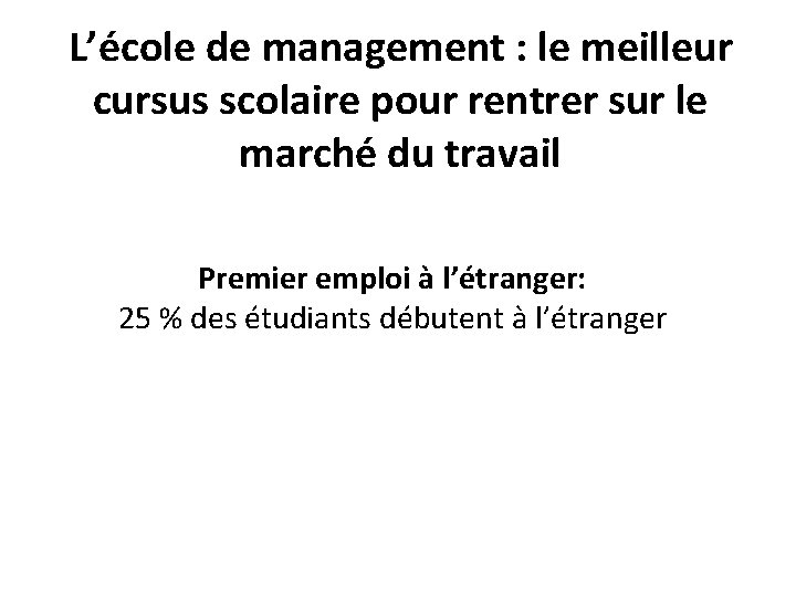 L’école de management : le meilleur cursus scolaire pour rentrer sur le marché du L’école de management : le meilleur cursus scolaire pour rentrer sur le marché du