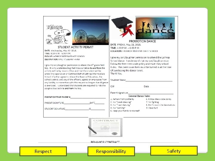 Respect Responsibility Safety 