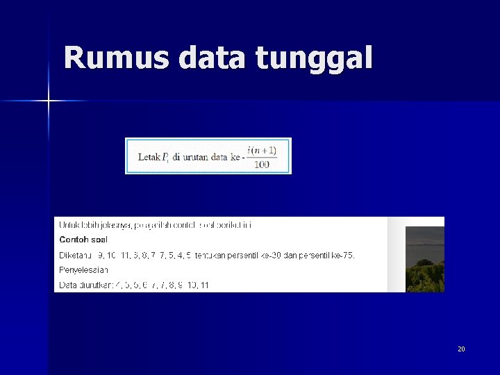 Rumus data tunggal 20 