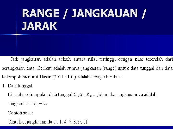 RANGE / JANGKAUAN / JARAK 34 