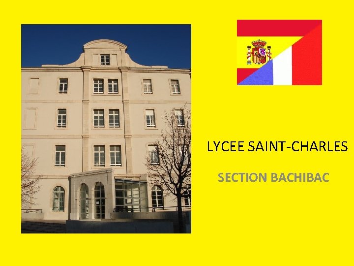 LYCEE SAINT-CHARLES SECTION BACHIBAC 