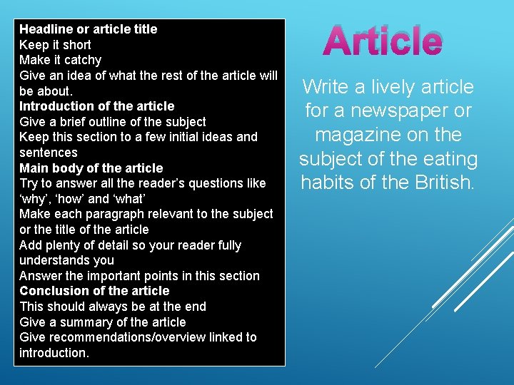 Headline or article title Keep it short Make it catchy Give an idea of Headline or article title Keep it short Make it catchy Give an idea of