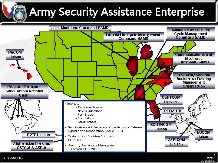 Army Security Assistance Enterprise Joint Munitions Command-SAMD Aviation & Missile Life Cycle Management Command-SAMD