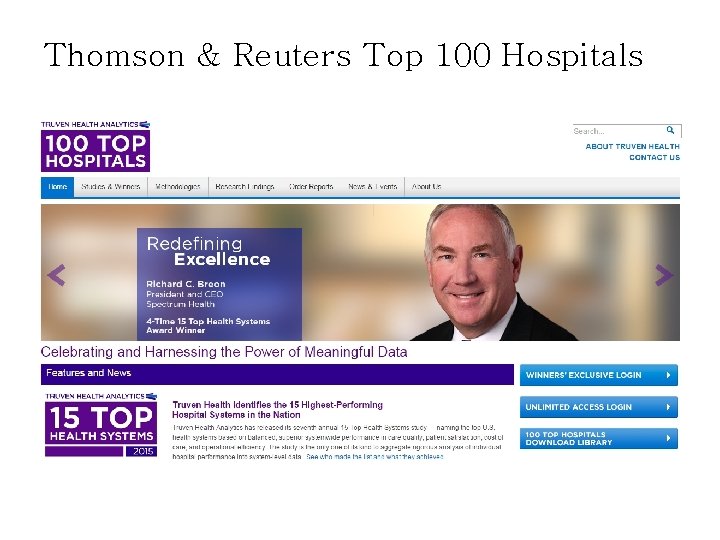 Thomson & Reuters Top 100 Hospitals 