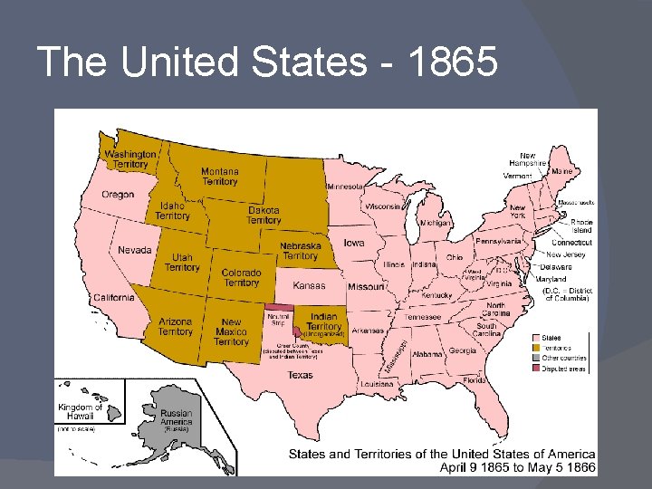 The United States - 1865 