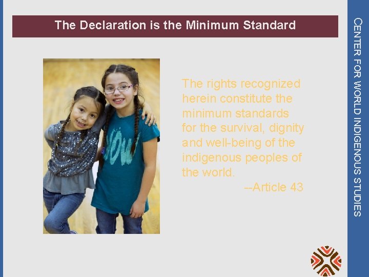 The rights recognized herein constitute the minimum standards for the survival, dignity and well-being