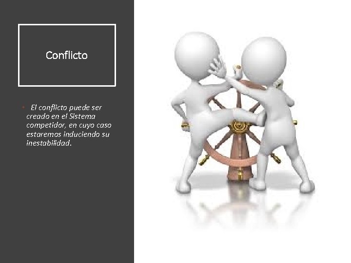 Conflicto • El conflicto puede ser creado en el Sistema competidor, en cuyo caso