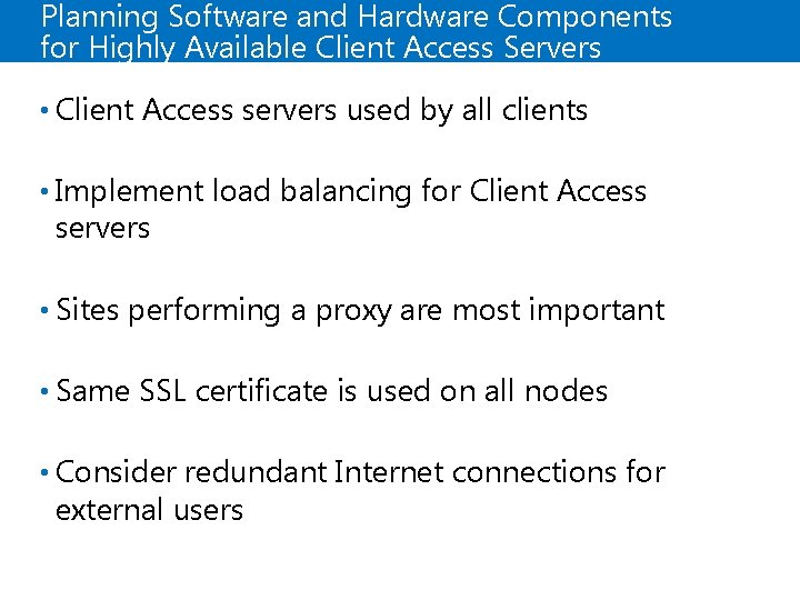Microsoft Official Course Module 6 Planning and Implementing
