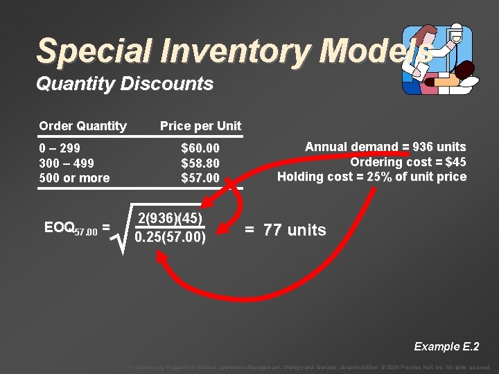 Special Inventory Models Quantity Discounts Order Quantity 0 – 299 300 – 499 500