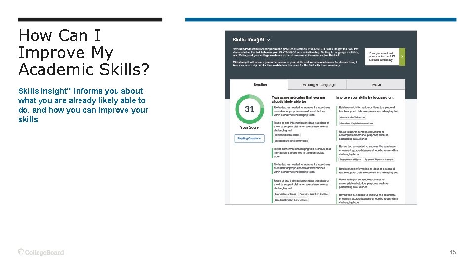 How Can I Improve My Academic Skills? Skills Insight. TM informs you about what