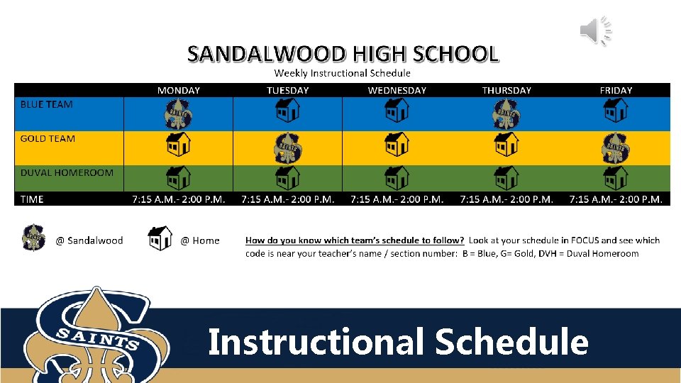 Instructional Schedule 