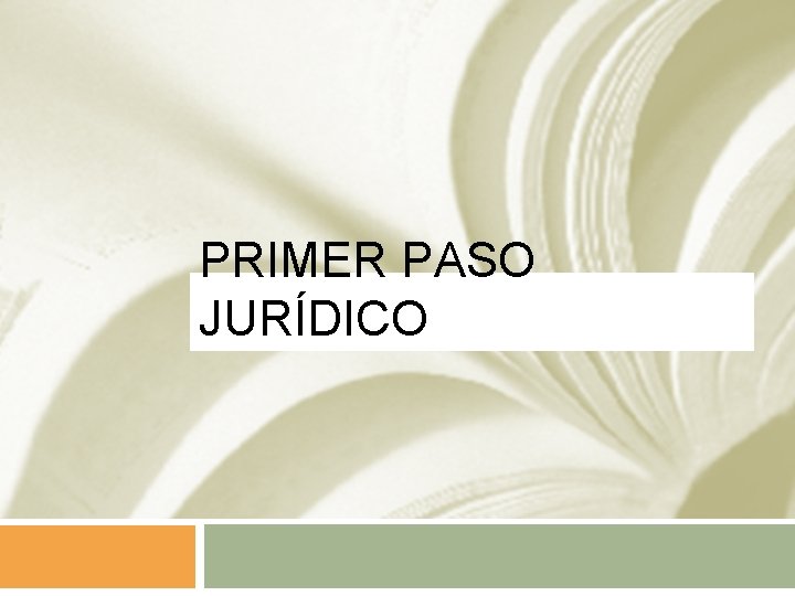 PRIMER PASO JURÍDICO 