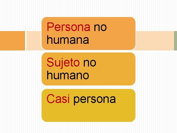 Persona no humana Sujeto no humano Casi persona 