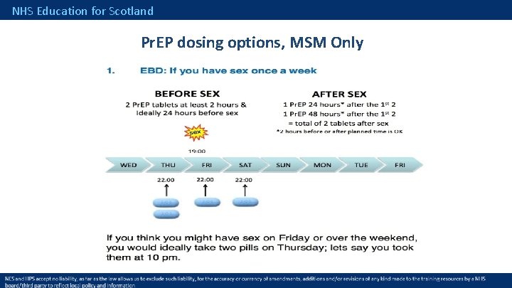 NHS Education for Scotland Pr. EP dosing options, MSM Only 