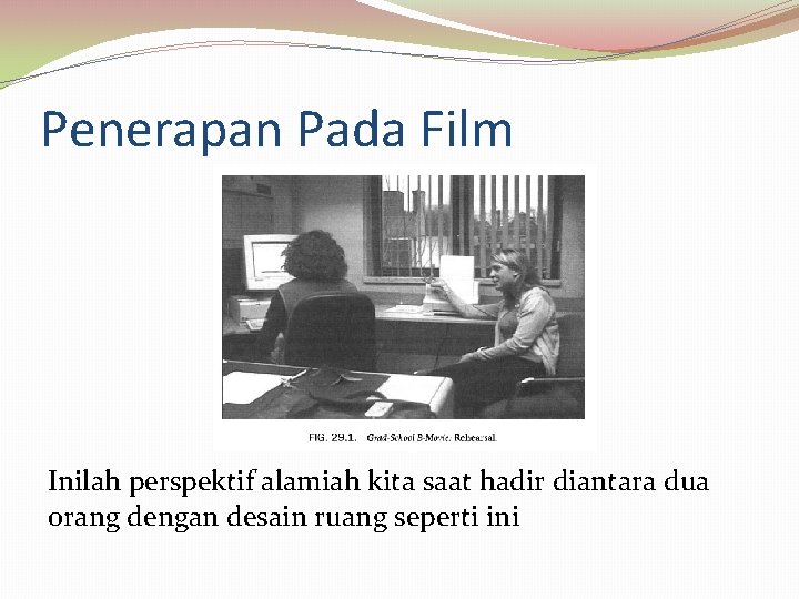 Penerapan Pada Film Inilah perspektif alamiah kita saat hadir diantara dua orang dengan desain