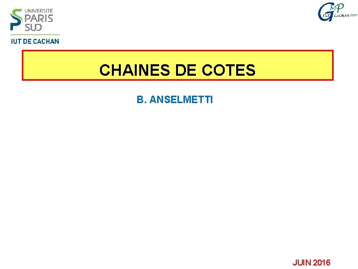 CHAINES DE COTES B. ANSELMETTI JUIN 2016 