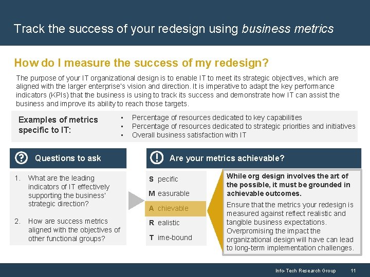 Track the success of your redesign using business metrics How do I measure the