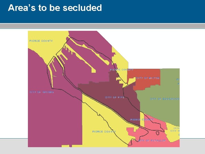 Area’s to be secluded 
