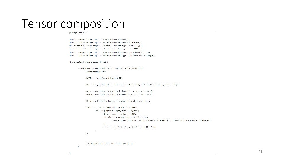 Tensor composition 41 