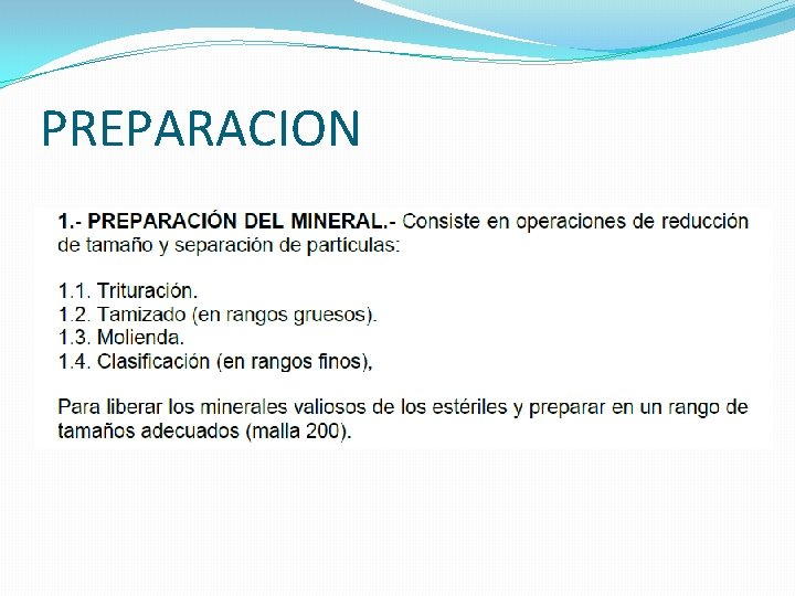 PREPARACION PREPARACION
