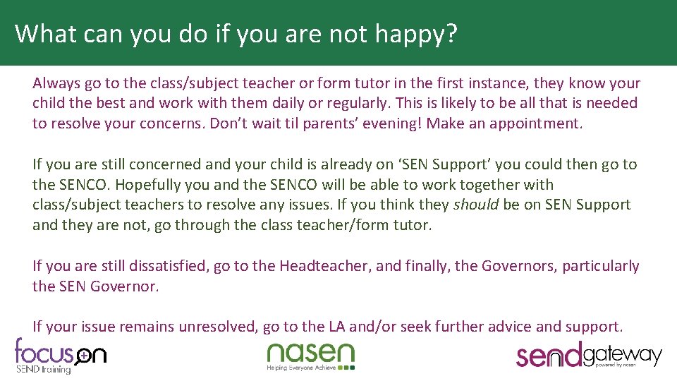 What can you do if you are not happy? Why is HQT important? Always