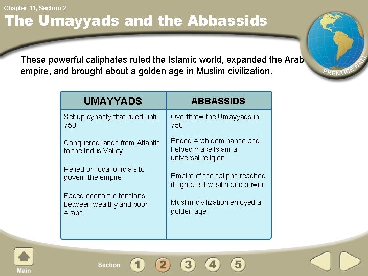 Chapter 11, Section 2 The Umayyads and the Abbassids These powerful caliphates ruled the