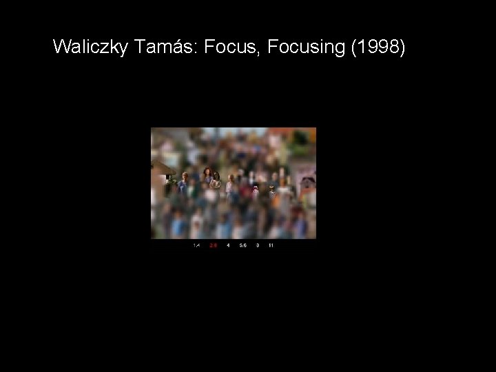 Waliczky Tamás: Focus, Focusing (1998) 