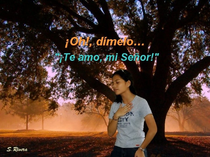 ¡Oh!, dímelo… "¡Te amo, mi Señor!" 