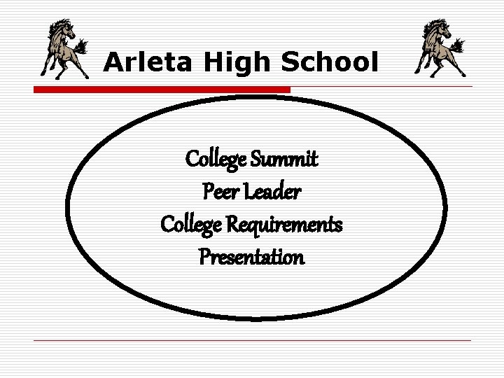 Arleta High School College Summit Peer Leader College Requirements Presentation 