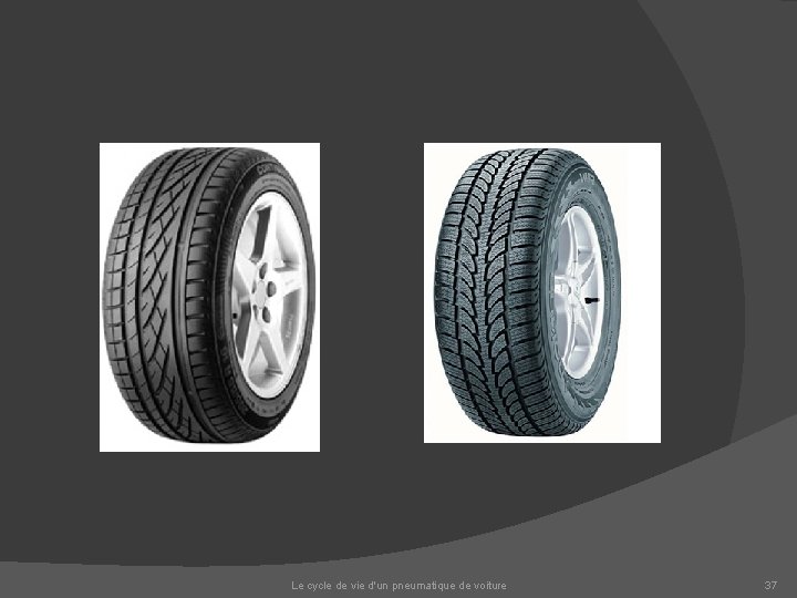 Le cycle de vie d'un pneumatique de voiture 37 