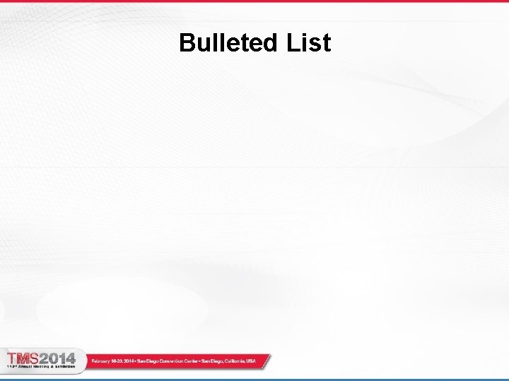 Bulleted List 