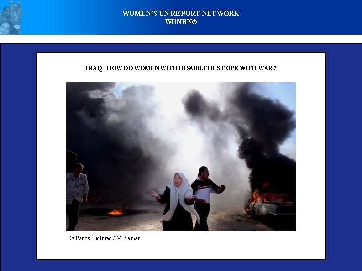 WOMEN’S UN REPORT NETWORK WUNRN® IRAQ - HOW DO WOMEN WITH DISABILITIES COPE WITH