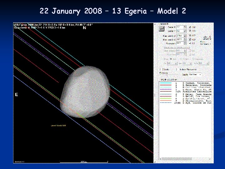 22 January 2008 – 13 Egeria – Model 2 