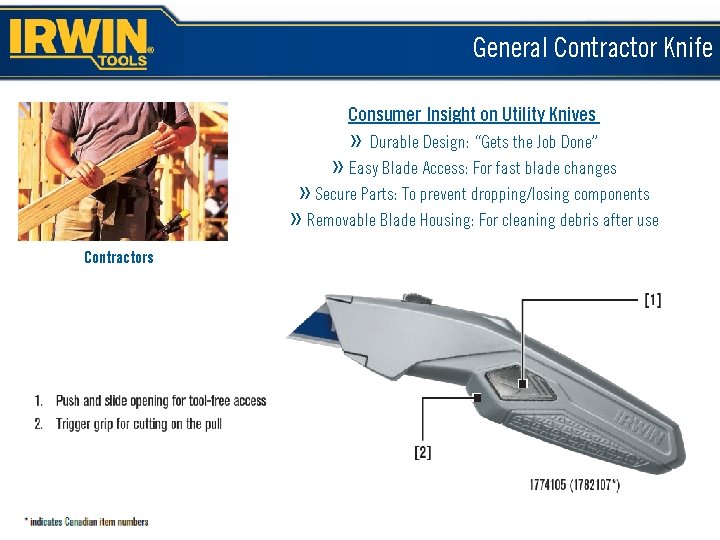 General Contractor Knife Consumer Insight on Utility Knives » Durable Design: “Gets the Job
