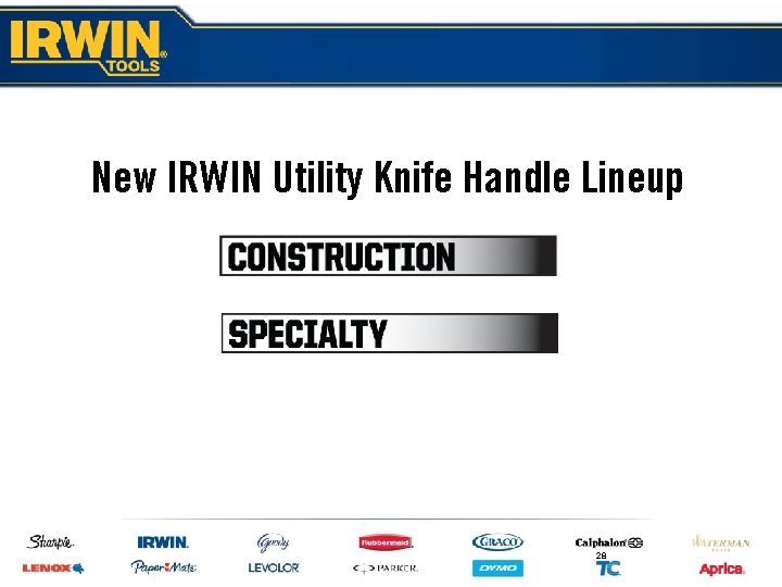 New IRWIN Utility Knife Handle Lineup 28 