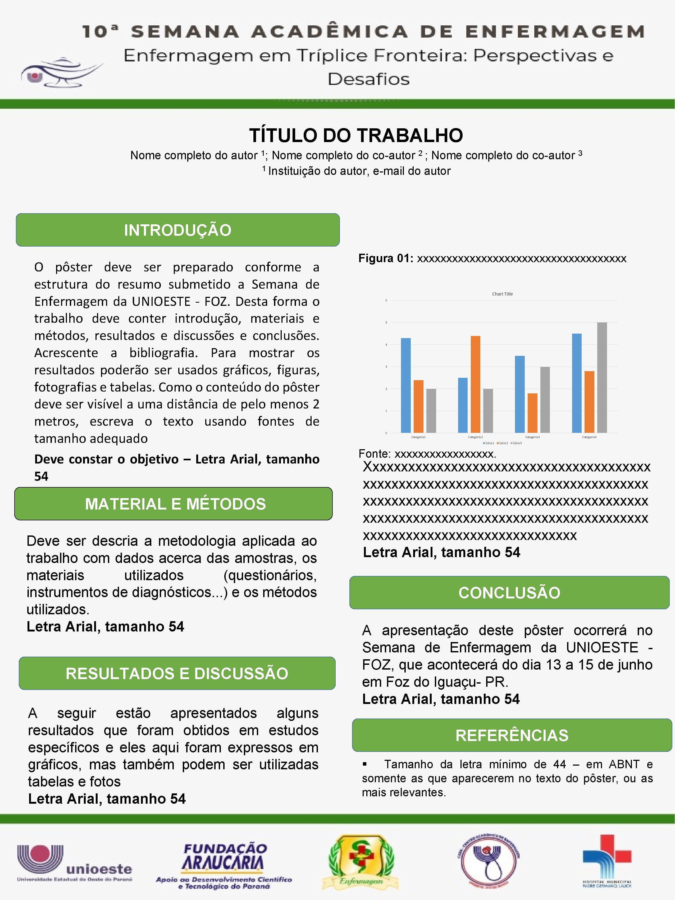  TÍTULO DO TRABALHO Nome completo do autor 1; Nome completo do co-autor 2