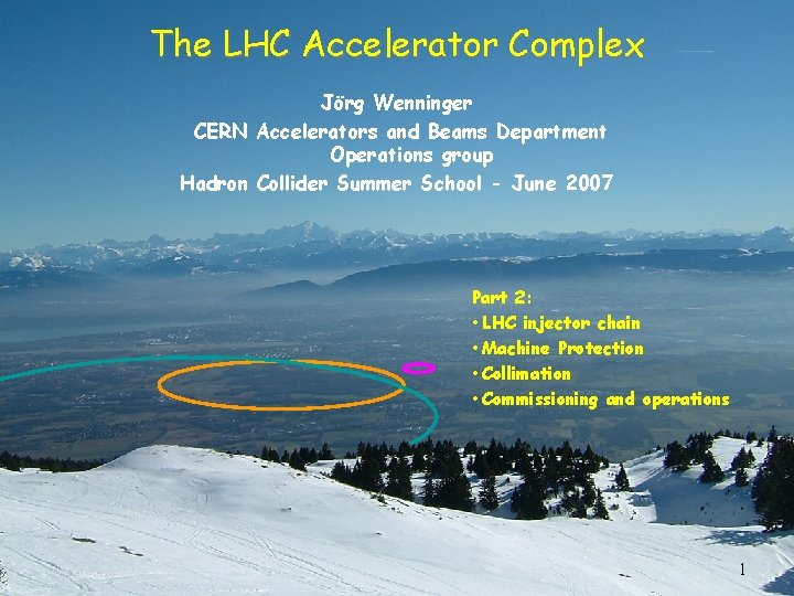 The LHC Accelerator Complex Jörg Wenninger CERN Accelerators and Beams Department Operations group Hadron